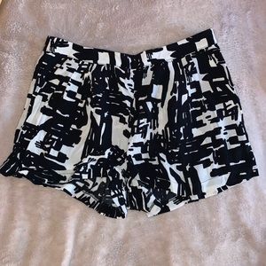 Black and White Dress Shorts